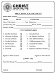 Application for Certificates