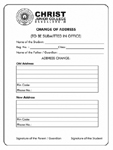 Application for change of address
